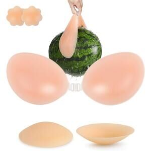 Invisible Bra Womens Size D Reusable Silicone Push Up Invisible Adhesive Bra